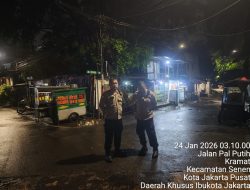 Anggota Polsek Senen Lakukan Ploting Antisipasi Tawuran dan Gangguan Kamtibmas