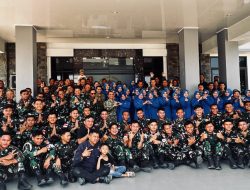 Prajurit dan Media Bersatu, Danlanal Bintan Pimpin Halal Bihalal di Mako Lanal Bintan