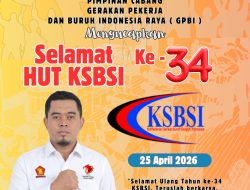 GPBI Jakarta Timur Soroti HUT ke-34 KSBSI: Saatnya Perjuangan Buruh Naik Kelas