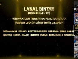 Prajurit Lanal Bintan Terima Penghargaan Kasal Atas Keberhasilan Gagalkan Penyelundupan Narkotika