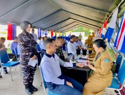 Peduli Kesehatan, Prajurit dan Jalasenastri Lanal Bintan Ikuti Skrining PTM dan Cek Kesehatan Gratis