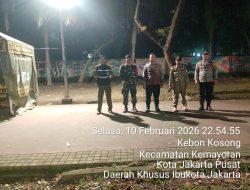 Polri Bersama Tiga Pilar Gelar Patroli Malam, Jaga Kemayoran Tetap Aman dan Kondusif