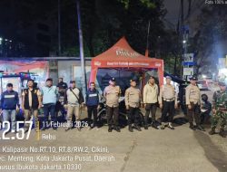 Patroli Malam Jelang Ramadhan, Tiga Pilar dan Gen Z Jaga Kondusivitas Menteng