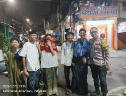 Monitoring dan Cooling System Malam Pertama Sholat Tarawih, Polisi Pastikan Wilayah Kampung Rawa Kondusif
