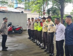 Polsek Tanah Abang Gelar Apel Pelayanan Aksi Unjuk Rasa di Gedung Sahid Sudirman Center