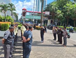 Polsek Tanah Abang Laksanakan Apel Pelayanan Aksi Unras di PT INPEX
