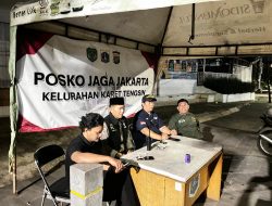 Bhabinkamtibmas Karet Tengsin Bersama Warga di Posko Jaga Jakarta Antisipasi Selama Ramadhan