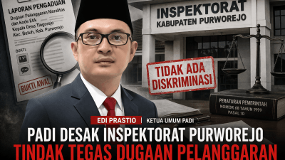 Dugaan Pelanggaran Moral Kades Tlogorejo, PADI Desak Inspektorat Turun Tangan