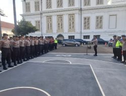 Kapolsek Pimpin Apel Pelayanan Dan Pengamanan Lebaran Betawi di Lapangan Banteng, 77 Personel Dikerahkan