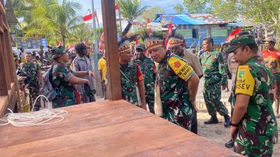 Tim Wasev TMMD ke-128 dari PJO TMMD Tinjau Langsung Sasaran di Kampung Keakwa