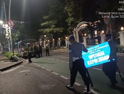 Polsek Metro Menteng Gelar Razia Cipkon di Cikini Raya, Persempit Ruang Gerak Pelaku Kejahatan Malam
