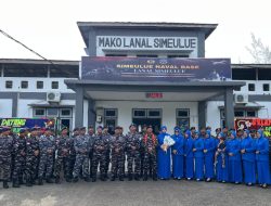Danlanal Simeulue Disambut Forkopimda dan Seluruh Prajurit Kuatkan Keamanan Maritim Pantai Barat Indonesia