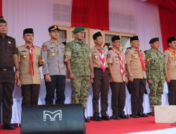 Danlanal Bintan Hadiri Upacara Peringatan Hari Pramuka Ke-65 Tingkat Provinsi Kepri